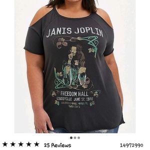 Torrid Janis Joplin cold shoulder tee size 0 (lg)